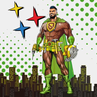 Copy of Purple And Yellow Playful Comic Super Heroe Birthday Party Invitation Thumbnail